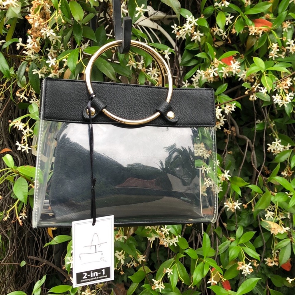 Black and clear purse